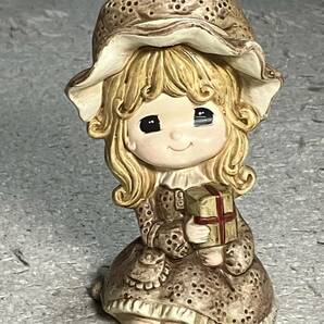 昭和レトロ ■ KK JAPAN 少女人形 貯金箱 陶器製 高17cm ■ 水森亜土 内藤ルネの画像2