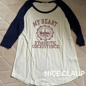 【中古】NICE CLAUP 七分袖Tシャツ