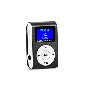 MP3プレーヤー アルミ LCDスクリーン付き クリップ microSD式 MP3プレイヤー ブラックｘ１台*送料無料定形外