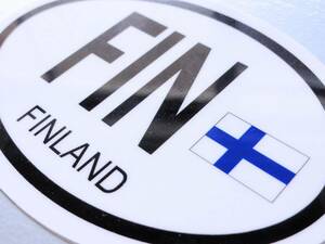 Z0D1* vehicle ID/ Finland sticker * outdoors weather resistant water-proof seal Finland Flag decal original design Northern Europe goods national flag EU(1