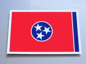 ■USA_テネシー州旗ステッカー Sサイズ 5x7.5cm 2枚セット■国旗 アメリカ Tennessee