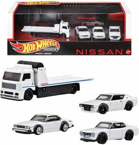 ■ホットウィール■日産スカイライン 2000GT-R LBWK、HT 2000GT-X、C210、トランスポーター（プレミアムコレクターセット）Hot Wheels