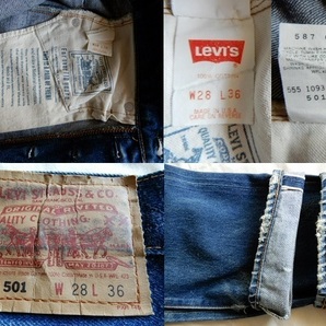 501 W28 L36 ボタン裏555 米国製 110周年 90年代 赤耳 復刻 Levi's MADE IN USA リーバイス の画像10