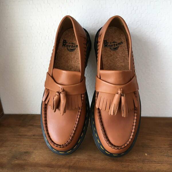 UK 8（27.0cm）｜ドクターマーチン Dr.Martens ADRIAN ウーブン タッセル ローファー TAN 編込み 限定モデル 31621382 YS (正規品)(新品)