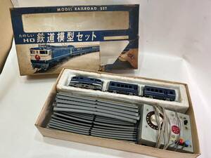 [ free shipping ] that time thing Showa Retro KTM happy HO railroad model set HO gauge railroad model National Railways vehicle blue to rain night line row car instructions missing operation not yet verification 