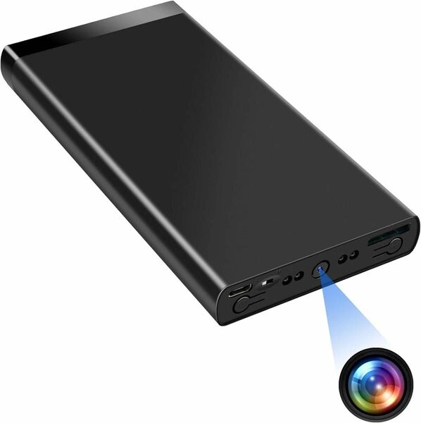 小型カメラ 45時間連続録画 モバイルバッテリー 1080P画質 暗視 重力センサー 256GB対応 ループ録画 日本語取扱付き