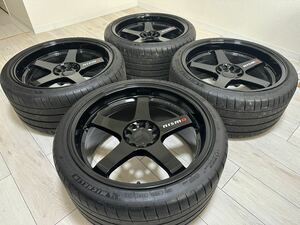 当時物 絶版 超希少品 NISMO LMGT4 19インチ 9.5J+12 Michelin PS4S 265/30R19 4本セット BNR34 BCNR33 BNR32 ステッカーロゴ