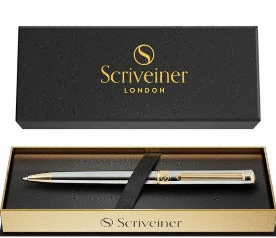 Scriveiner ボールペン 最高級 24金仕上げ 黒リフィル付き