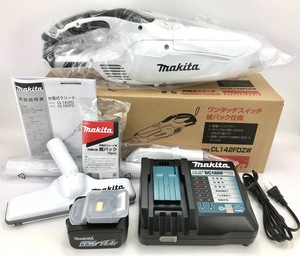  new goods Makita rechargeable cleaner CL142FDZW body + battery BL1460B + charger DC18RF ( 14.4V snow Mark attaching battery 6.0Ah paper pack type unused 