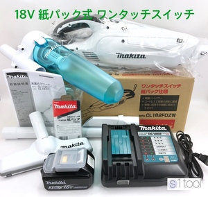 新品 マキタ クリーナ CL182FDZW 本体 + バッテリ +充電器 ( CL182FDRFW と同じ内容)+ サイクロンアタッチメント A-67169 充電式クリーナ