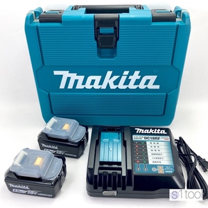 新品 マキタ 未使用 充電器 DC18RF + 雪マーク付き BL1860B 数量2個 + ケース　( 18V用 純正品 18V 雪 雪マーク バッテリ バッテリー 電池