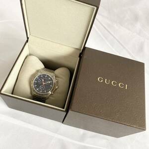 【超美品】GUCCI グッチ Gタイムレス クロノグラフ 126.2 YA126256 クオーツ 腕時計 青文字盤 純正ボックスケース・説明書・販売店印 付き