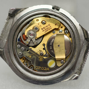 1973年 セイコー ELNIX エルニクス 変わり文字盤 電磁テンプ 0703-7000 ビンテージ 機械式 腕時計の画像7