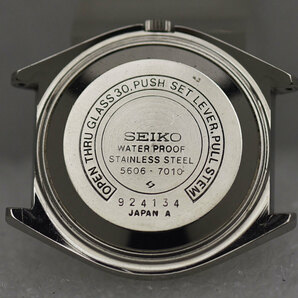 1969年 セイコー 最初期ロードマチック 5606-7010 極細チェックダイヤル 25石 ビンテージ 自動巻き 腕時計の画像5