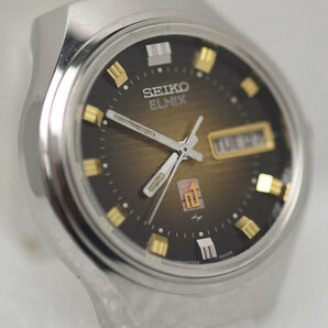 1973年 セイコー ELNIX エルニクス 変わり文字盤 電磁テンプ 0703-7000 ビンテージ 機械式 腕時計の画像3
