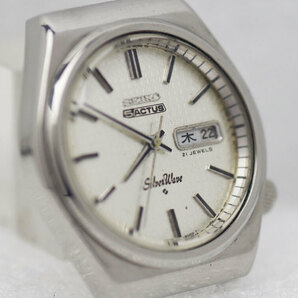 1976年 セイコー 5アクタス シルバーウェーブ 6306-8010 千鳥格子ダイヤル 21石 ビンテージ 自動巻き 腕時計の画像3