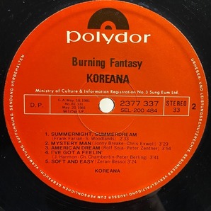 韓国歌謡ディスコLP 名盤 レアポスター付き Arirang Singers (Koreana) Burning Fantasy コリアーナ Korean Disco Boogie Funk Grooveの画像4