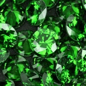 ★グリーンカラー キュービックジルコニア ルース 12mm おまとめて大量約15個セット 人工ダイヤモンド ラウンドブリリアントカット Nw83の画像2