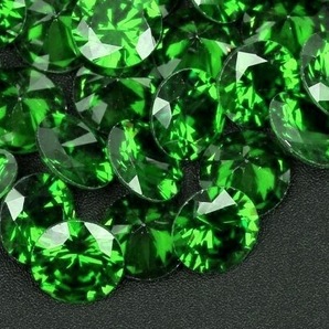 ★グリーンカラー キュービックジルコニア ルース 12mm おまとめて大量約15個セット 人工ダイヤモンド ラウンドブリリアントカット Nw83の画像3