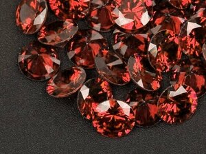 * red color Cubic Zirconia loose 12mm. together large amount approximately 15 piece set human work diamond round brilliant cut Nw74