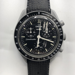 【中古】オメガ スウォッチ OMEGA × Swatch MISSION TO THE MOON クォーツ ▲ベルト社外品 ムーン[240017618123]