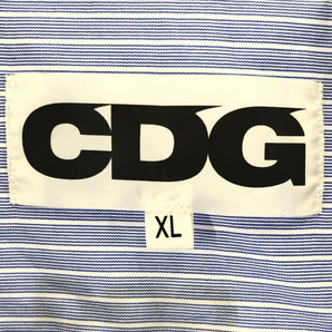 【中古】COMME des GARCONS CDG AD2019 裾フリンジ加工 オーバーサイズシャツ サイズXL ブルー SZ-B006 コムデギャルソン[240017613873]の画像4