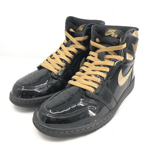 【中古】NIKE AIR JORDAN 1 RETRO HIGH OG Black Metallic Gold サイズ27.5cm 555088-032 ナイキ[240017618633]