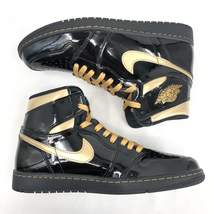 【中古】NIKE AIR JORDAN 1 RETRO HIGH OG Black Metallic Gold サイズ27.5cm 555088-032 ナイキ[240017618633]_画像4