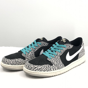 【中古】NIKE AIR JORDAN 1 LOW OG Black Cement サイズ28.5cm CZ0790-001 ナイキ エアジョーダン1 レトロ ロー OG ブラック[240017620040]