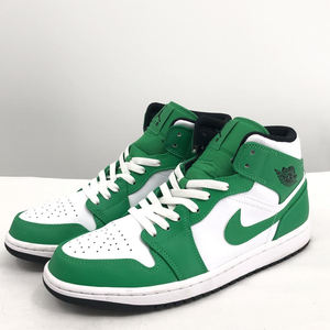 【中古】Nike GS Air Jordan 1 Mid Lucky Green　DQ8426-301　26.5cm ナイキ エアジョーダン1 ミッド ラッキーグリーン[240017623776]