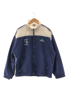 【中古】90's　adidas　万国旗タグ　OLERON　トラックジャケット サイズUS M ホワイト ネイビー アディダス[240017585145]