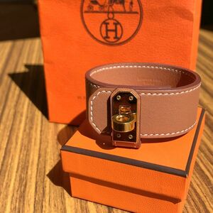 【美品】エルメス ケリーツイストPM レザーバングル　ブレスレット 