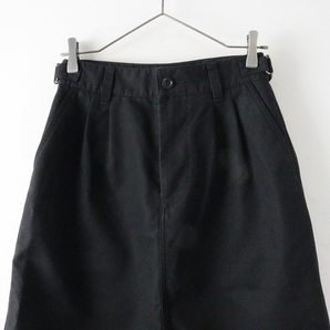 美品 2022SS エムエイチエル マーガレットハウエル MHL JAPANESE DENSE COTTON SKIRT コットンスカート1/黒【2400013827829】の画像3