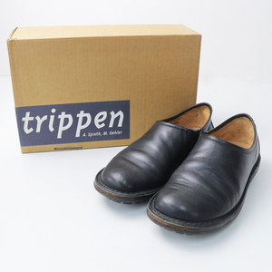  Trippen trippen YENi.n кожа со вставкой из резинки туфли без застежки 37(23.5~24cm)/ черный обувь [2400013824651]