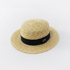  beautiful goods sa man sa Moss Moss Samansa Mos2 SM2 35th SA embroidery boater 57cm/ natural straw hat hat [2400013829359]