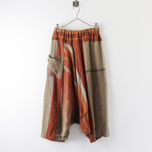  beautiful goods tamakiniimetamaki niime sphere tree new female tarun pantstarun pants long / brown group wool cotton wide [2400013829908]