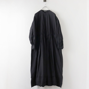 2023AW トゥジュー TOUJOURS Bishop Sleeve Classic Gatherd Dress クラシックギャザードレス 2/ブラック 黒 ドレス【2400013809610】の画像1