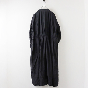 2023AW トゥジュー TOUJOURS Bishop Sleeve Classic Gatherd Dress クラシックギャザードレス 2/ブラック 黒 ドレス【2400013809610】の画像2