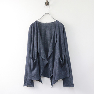 2022SS Jurgen Lehl babag-liJurgen Lehl Babaghuri cotton linen front opening bolero cardigan M/ navy [2400013826273]