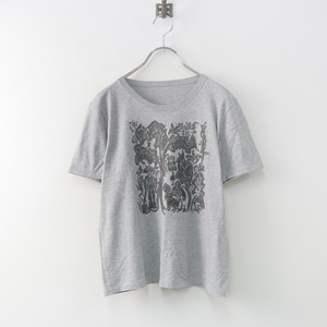 ヨーガンレール Jurgen Lehl コットン フロント刺繍 半袖Tシャツ M/グレー トップス TEE カットソー【2400013826242】