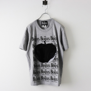 AD2017 ビートルズ × コムデギャルソン The Beatles x Comme des Garcons ラバープリントTシャツ M/グレー カットソー【2400013838627】