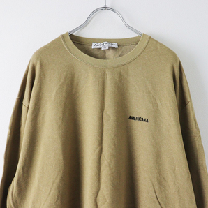 アメリカーナ AMERICANA SIDE ZIP SWEAT サイドジッププルオーバースウェット 薄手 ◇カーキベージュ【2400030064757】の画像3