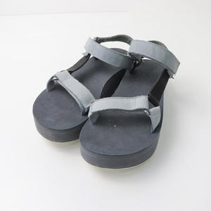 テバ TEVA FLATFORM UNIVERSAL LEATHER X UNITED ARROWS フラットフォーム ユニバーサル レザー サンダル 24cm/グレー【2400013835602】