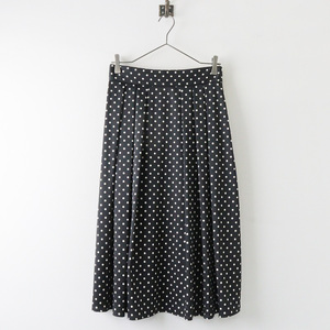  beautiful goods La Marine Francaise LA MARINE FRANCAISE Dot etmji skirt 1/ black dot tuck flair long [2400013841030]