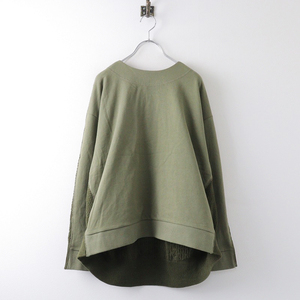  large size sub Street sab street font Rav FONTLAB knitted sweat switch pull over / khaki [2400013845816]