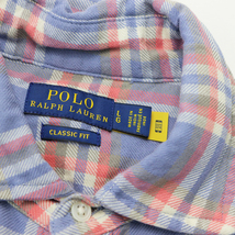 ポロ ラルフローレン POLO RALPH LAUREN CLASSIC FIT コットン ポニー刺繍入り チェック ネルシャツ L/ブルーグレー【2400013815109】_画像5