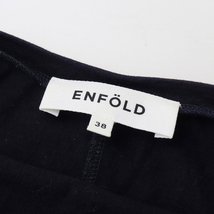 エンフォルド ENFOLD コットンオーバーサイズTシャツ 38/ネイビー カットソー フレンチスリーブ トップス ブラウス【2400013854016】_画像7