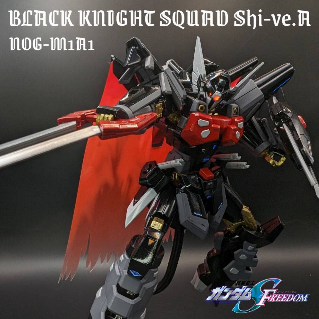 Black Knight Squad Shiva Peinture Complète + Rénovation Produit Complet Coloration Fluorescente HG Gunpla SEED Freedom, personnage, Gundam, Produit fini