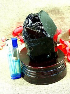 AAA級【魔除け】◆天然モリオン(黒水晶）原石170C3-70C41D