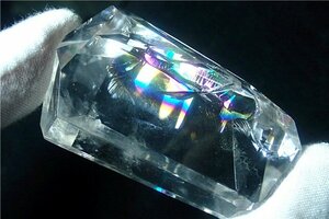 AAA級☆高透明度レインボー天然水晶原石179B3-78B08b